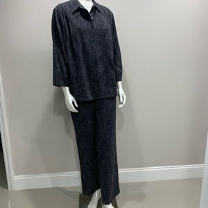 Blue Pants Suit Great for work or play. Flattering cut for any size